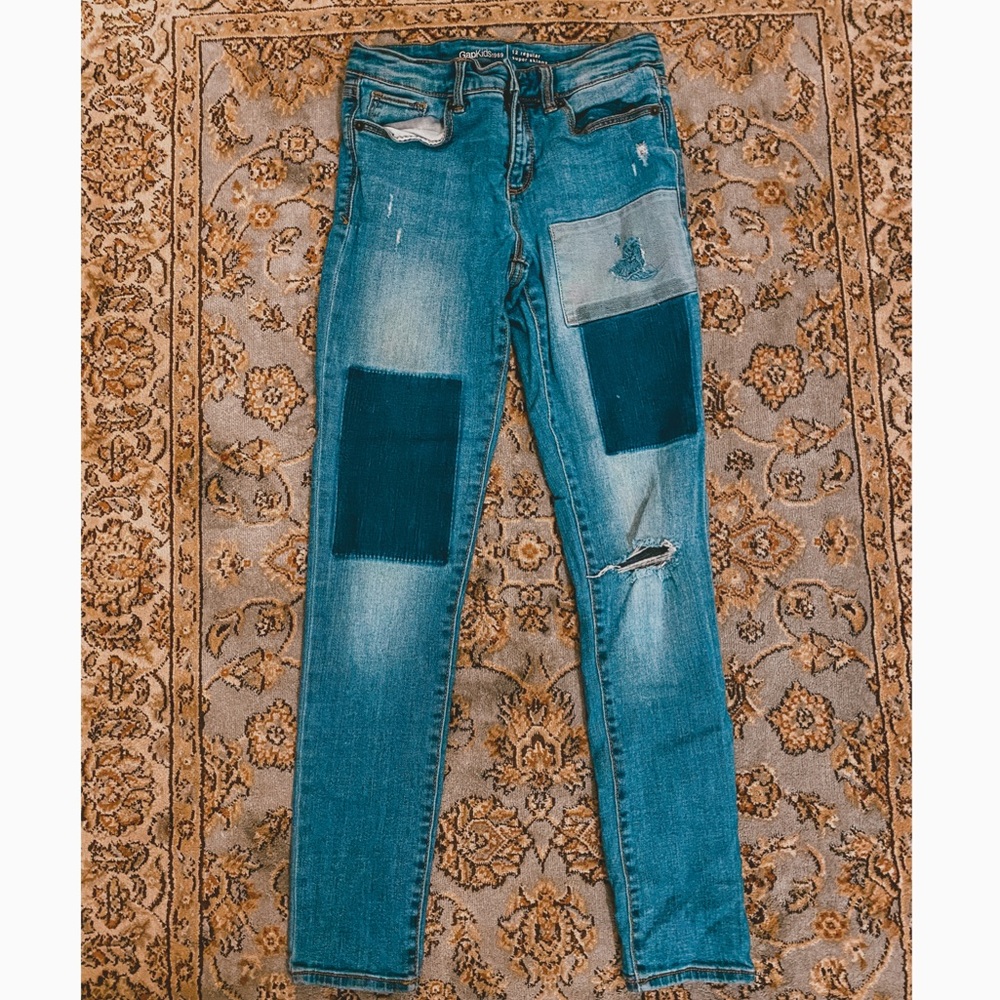 GAP Patched Super Skinny Jeans with Stretch